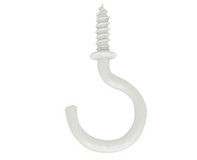 Impex/OOK 534102 7/8" White Cup Hooks - Carded