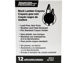 Johnson Level 3512K Black Lumber Crayon - 12 Per Box