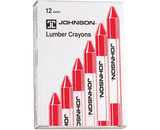 Johnson Level 3512R Red Lumber Crayon - 12 Per Box