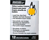 Johnson Level 3512Y Yellow Lumber Crayon - 12 Per Box