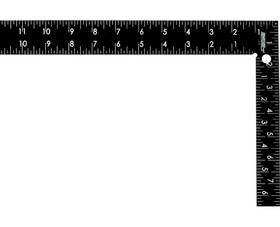 Johnson Level CS10 8" X 12" Easy Read Steel Square
