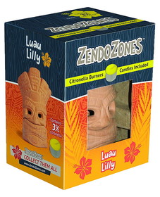 J.T. Eaton 18P-LL Zendo Zones Citronella Burner Luau Lilly Includes 3 Candles 3% Citronella