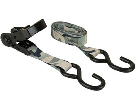 Keeper 47310 10' x 1" Grey Camo Ratchet Tie-Down, Ergo Torque Handle - 2 Pack Bin