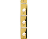 Lee Electric 269LG 7-9/16" X 1-3/8" Triple Lighted Push Button With Name Plate - Gold