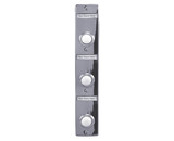 Lee Electric 269LS 7-9/16" X 1-3/8" Triple Lighted Push Button With Name Plate - Silver
