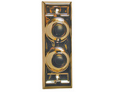 Lee Electric BC203 Two Gang Push Button With Name Plate - Brass