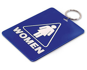 Lucky Line 53000 Restroom Key Tags With Ring - Women 10 Per Pack