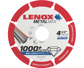 Lenox 1972921 4-1/2" x 7/8" Metal Max Cutoff Wheel