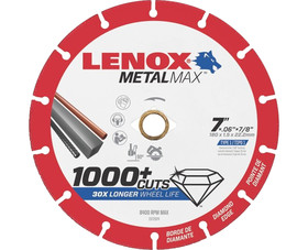 Lenox 1972924 7" x 7/8" Metal Max Cutoff Wheel
