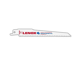 Lenox 20573S656R 6" Bi-Metal Reciprocating Blades For Wood - 6 TPI Carded