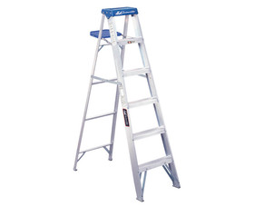 Louisville Ladder AS2104 4' Aluminum Step Ladder With Pail - 250 Lbs. Type 1