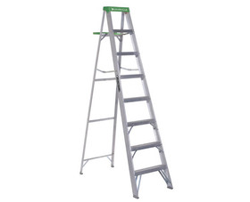 Louisville Ladder AS4008 8' Aluminum Step Ladder With Pail - 225 Lbs. Type 2