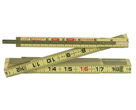 Lufkin X46 6' Red End Wood Ruler - Single Extension