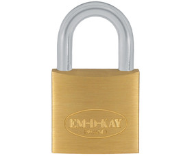 Em-D-Kay 100106 3/4" Body 1/2" Shackle Solid Brass Padlock - Keyed 106
