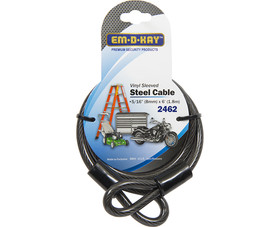 Em-D-Kay 2462 6' x 5/16" Vinyl Sleeved Steel Cable
