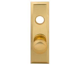 Em-D-Kay 3021 Escutcheon Plate With Solid Brass Door Knob and Cylinder Hole