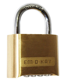 Em-D-Kay 3300 (ZA116-A53) 2" Solid Brass Resettable Combination Padlock