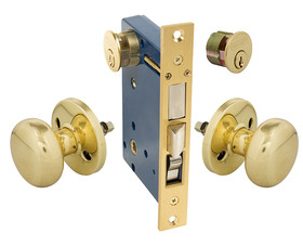 Em-D-Kay 5122AL Iron Gate and Rosette For Double Cylinder Left Hand Mortise Lockset