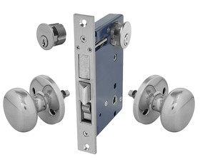 Em-D-Kay 5122ARDC Iron Gate and Rosette For Double Cylinder Right Hand Mortise Lockset