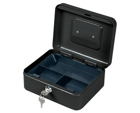 Em-D-Kay CB002 7.88" Metal Cash Box With Plastic Tray and Cam Lock