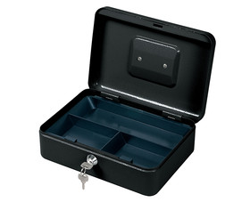 Em-D-Kay CB003 9.85" Metal Cash Box With Plastic Tray and Cam Lock