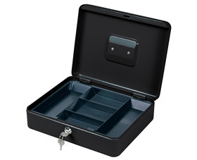 Em-D-Kay CB004 11.82" Metal Cash Box With Plastic Tray and Cam Lock