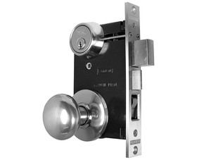 Marks 22AC/26DLH MORTISE LOCKSET IRON GATE DOUBLE CYLINDER 26D 2-1/2" BACKSET 1" X 7-1/16" FACE PLATE LH