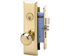 Marks 7NY10A3LH Apartment Mortise Lockset With Bolt Latch & Rocker - 1-1/4" X 8" Left Handed