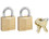 Master Lock 120T 3/4" Brass Padlock - Twin Pack Carded
