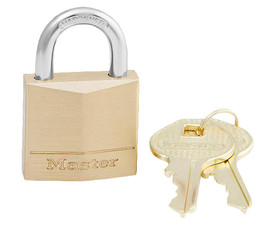 Master Lock 130D 1-3/16" Brass Padlock - Carded