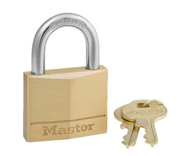 Master Lock 140D 1-9/16" Brass Padlock - Carded