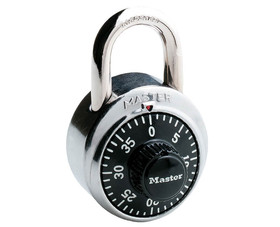 Master Lock 1500D 1-7/8" Stainless Steel Combination Lock - Black Dials Carded