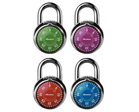 Master Lock 1505D 1-7/8" Stainless Steel Combination Lock - Color Dials Carded