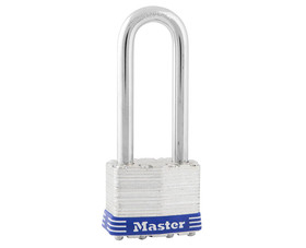 Master Lock 1DLJ 1-3/4" Wide Long Shackle Laminated Padlock - Carded