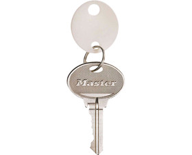 Master Lock 7116D 1-1/4" x 1-1/10" Oval Plastic Key Tags - 20 Per Bag