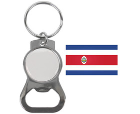 Perry Blackburne MOX-S-COSTARICA Costa Rica Key Chain Nickel Plated W/ Bottle Opener