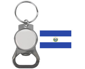 Perry Blackburne MOX-S-ELSALVADOR El Salvador Key Chain Nickel Plated W/ Bottle Opener