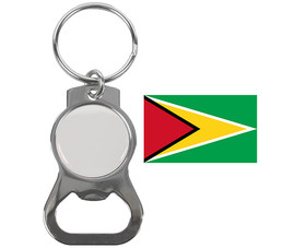 Perry Blackburne MOX-S-GUYANA Guyana Key Chain Nickel Plated W/ Bottle Opener