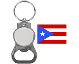 Perry Blackburne MOX-S-PUERTORICO Puerto Rico Key Chain Nickel Plated W/ Bottle Opener