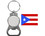 Perry Blackburne MOX-S-PUERTORICO Puerto Rico Key Chain Nickel Plated W/ Bottle Opener