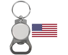 Perry Blackburne MOX-S-USA USA Key Chain Nickel Plated W/ Bottle Opener