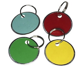 Perry Blackburne Ptp501X 1.25"Colored Paper Tag W/ Metal Edge & Split Key Ring 50 Per Bag