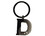 Perry Blackburne TTIS10-D Initial Key Ring 2 Tone Nickel Plate W/ Diamonds D