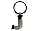 Perry Blackburne TTIS10-J Initial Key Ring 2 Tone Nickel Plate W/ Diamonds J