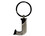 Perry Blackburne TTIS10-J Initial Key Ring 2 Tone Nickel Plate W/ Diamonds J