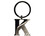 Perry Blackburne TTIS10-K Initial Key Ring 2 Tone Nickel Plate W/ Diamonds K