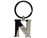 Perry Blackburne TTIS10-N Initial Key Ring 2 Tone Nickel Plate W/ Diamonds N