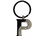 Perry Blackburne TTIS10-P Initial Key Ring 2 Tone Nickel Plate W/ Diamonds P