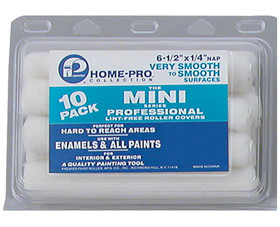 Premier Paint Roller 72572 6-1/2" X 1/4" White Woven Mini Roller - 10 Pack