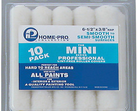 Premier Paint Roller 73872 6-1/2" X 3/8" White Woven Mini Roller - 10 Pack
